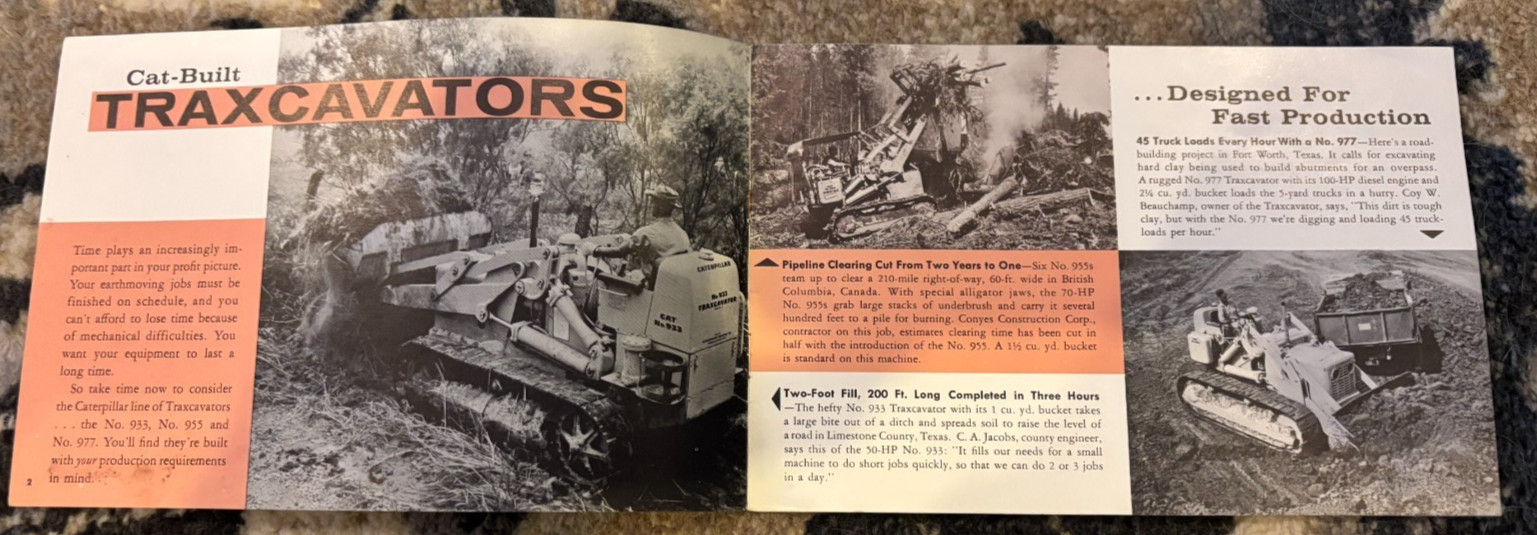 Caterpillar CAT Diesel 933 955 977 Traxcavator Brochure AMIL26