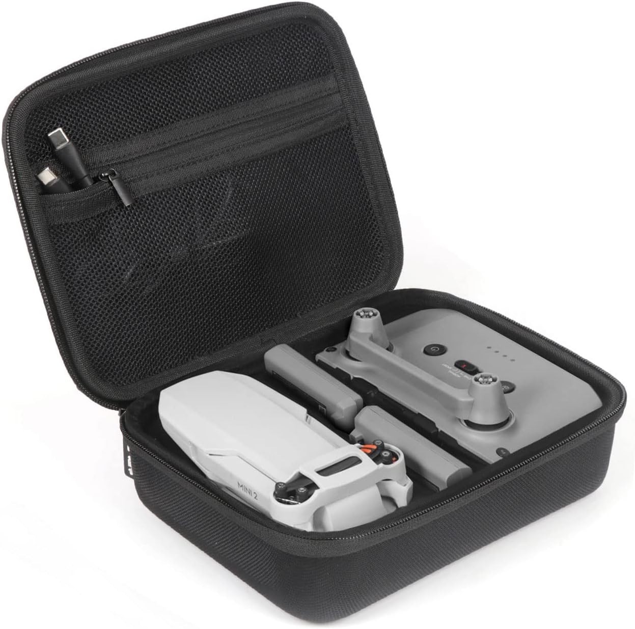 Durable Hard Shell Case for DJI Mavic Mini 2/SE with Carrying Strap & Organizers