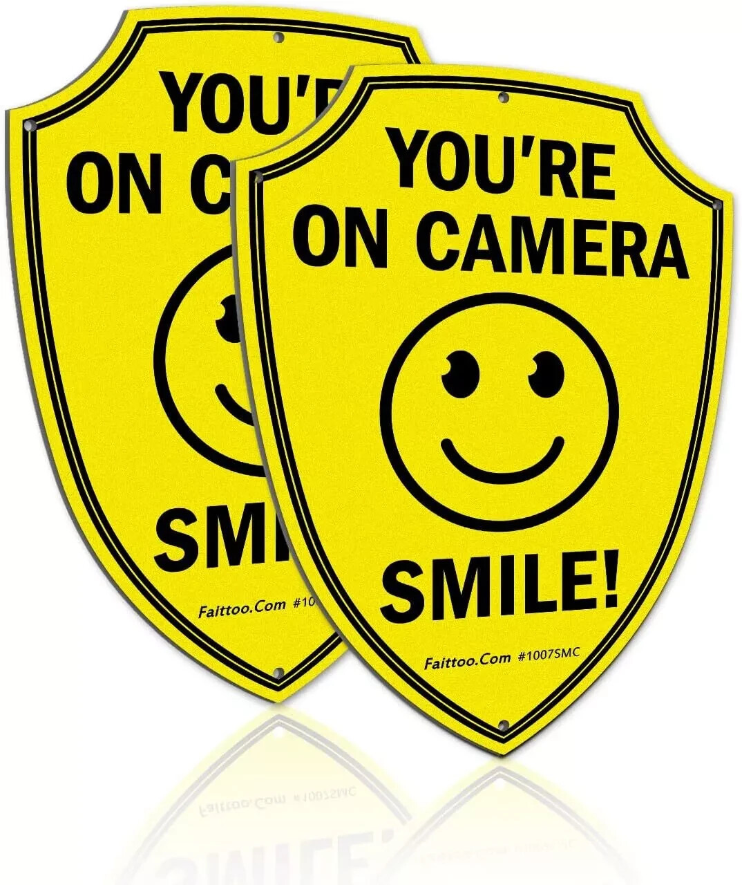 Smile You're On Camera Sign, Video Surveillance Signs Outdoor, 2-Pack, 9.6 x ...