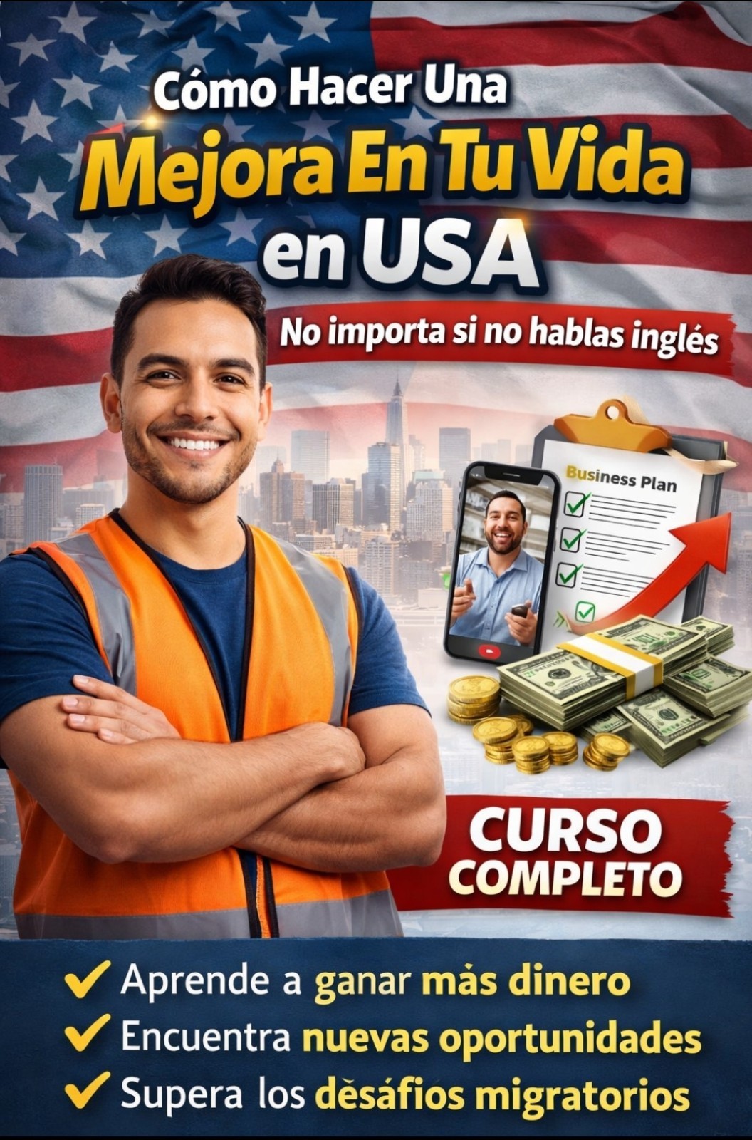 Gana dinero en EE. UU. sin hablar inglés – Curso de coaching individual.