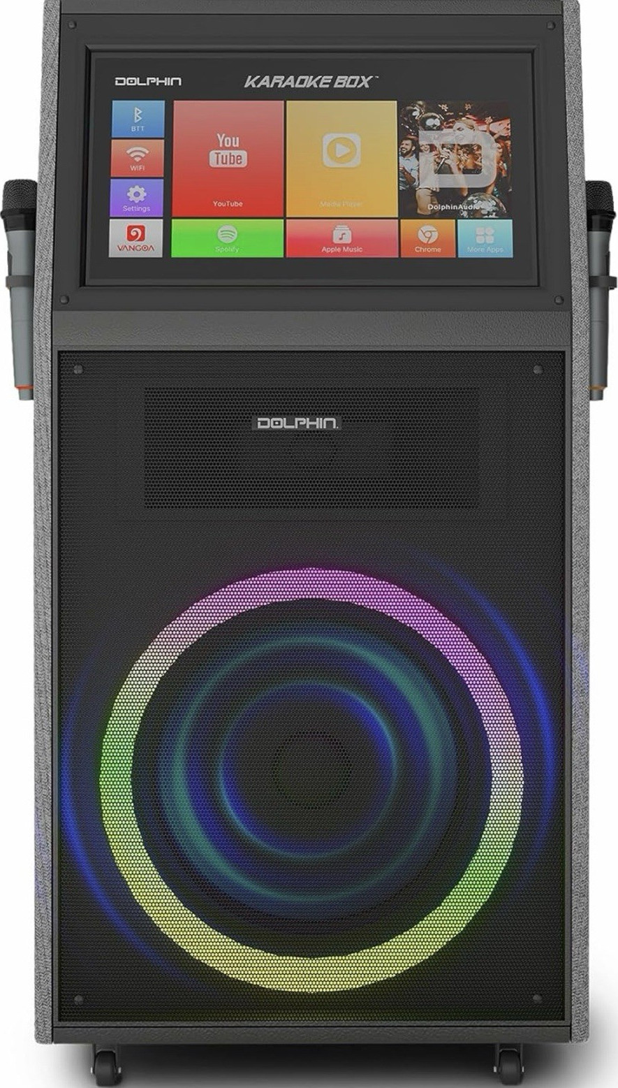 Dolphin KB-18R All-in-One Karaoke System Bluetooth Touchscreen w/ Mic