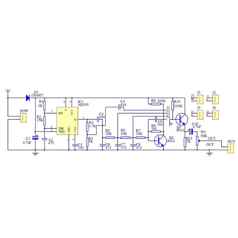 Waveform Multi-channel Ne555 Triangle Sine Module Kits For Electronic Generator