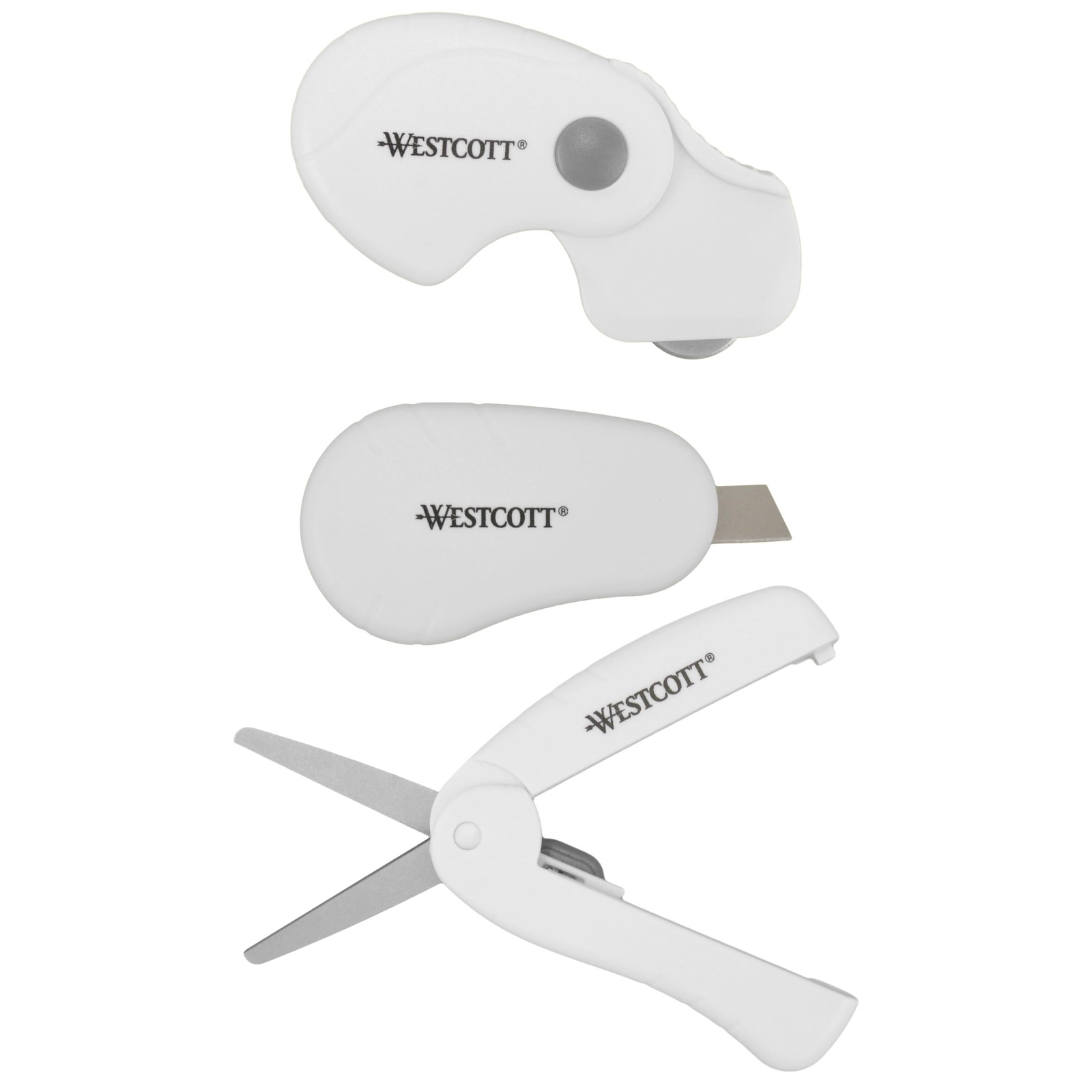 Westcott Titanium-Bonded Mini 3-Piece Travel Set - Folding Scissors for Fabri...
