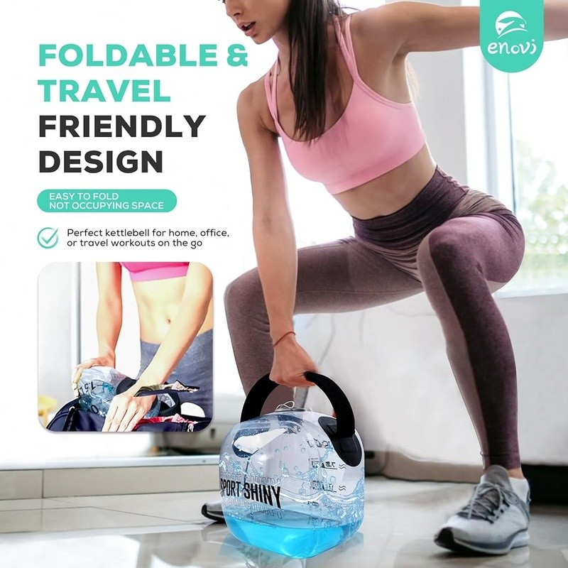 Adjustable Kettlebell 2-22LB Foldable Water-Filled Leak-Proof Training Tool New