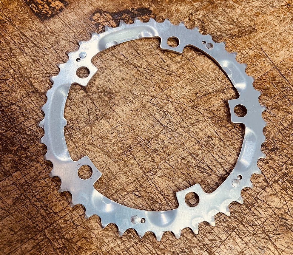 Shimano SG 42T Chainring 130 BCD A-Type SILVER  Aluminum Road 5-Bolt Middle Ring