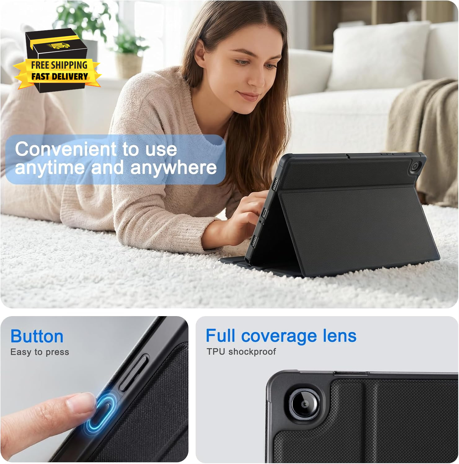 Case for Samsung Galaxy Tab A11+ plus 11” 2025, Multi-Viewing Angles, All New PU