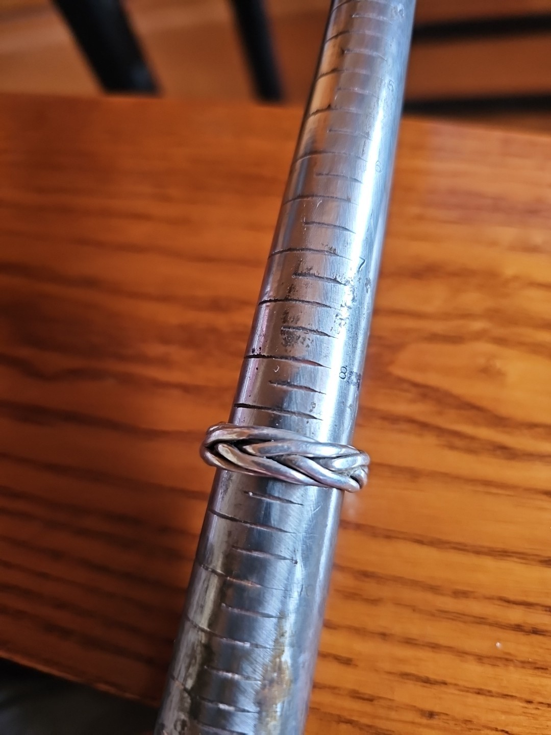 Sterling Silver handmade Braid Size 9 band.