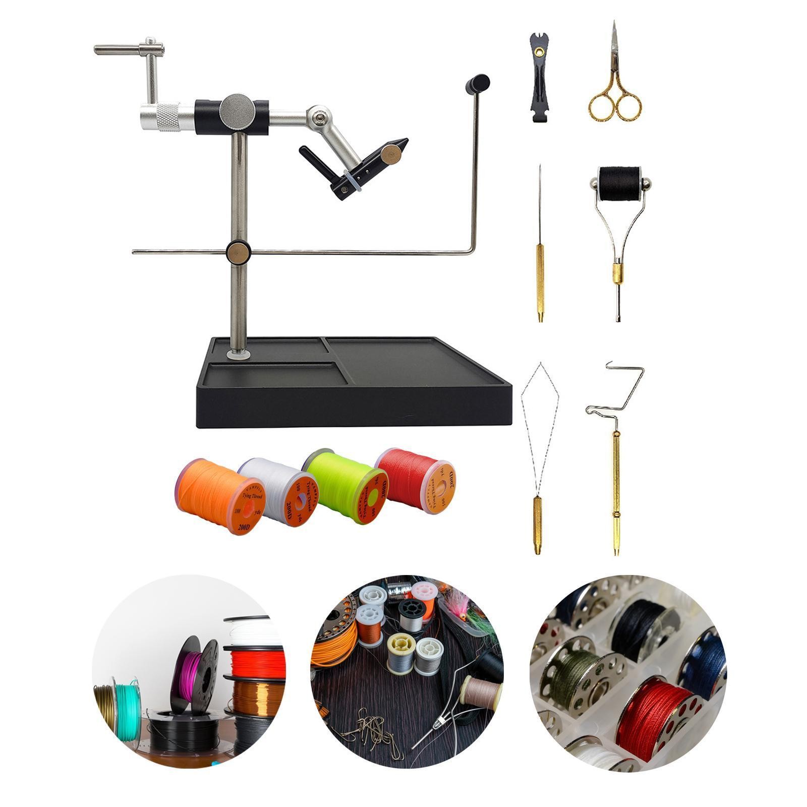 Rotary Fly Tying Vise Fly Tying Station Fly Making Tool