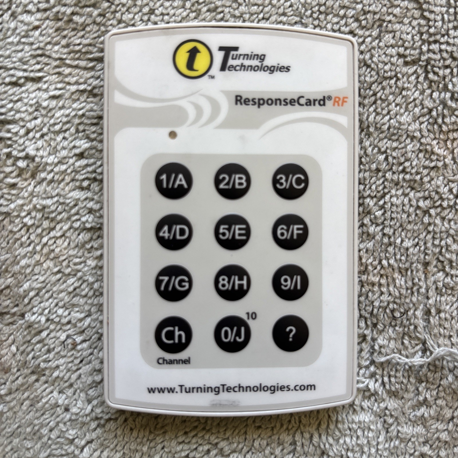 Turning Technologies Response Card Clicker RF RCRF-02 Remote Control Battery Pow