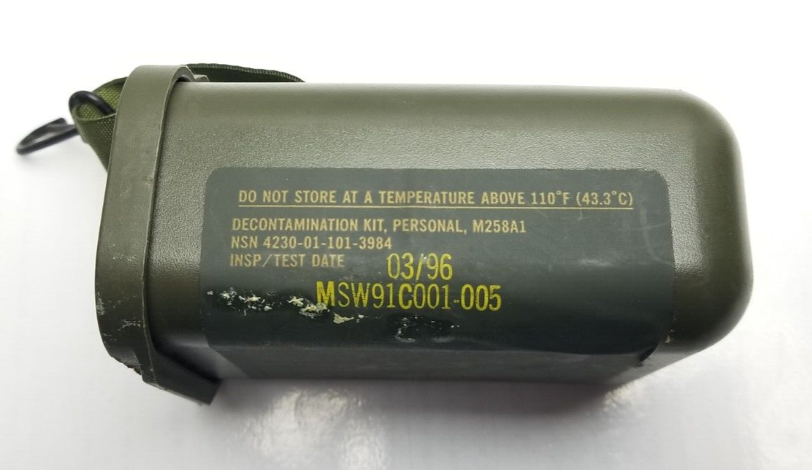 USGI Military Army Decontamination Kit M258A1 - Empty Plastic Storage Container