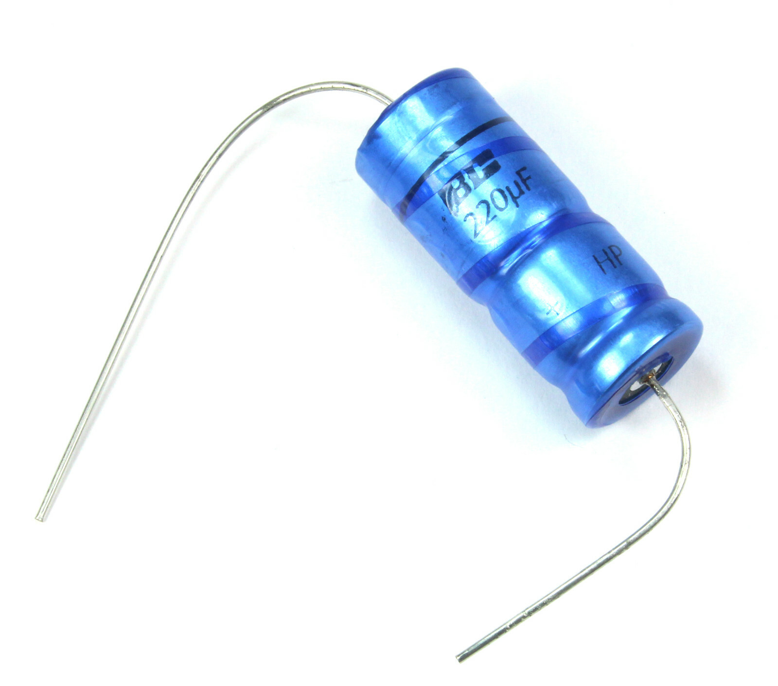 2pcs BC Components Axial Capacitor, 220uF 100v, LL Series