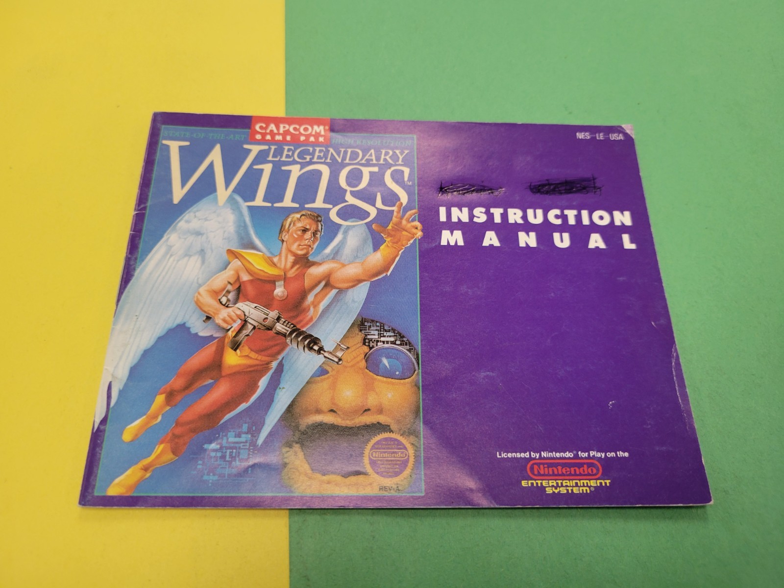 legendary wings Nes manual Nes-le-usa