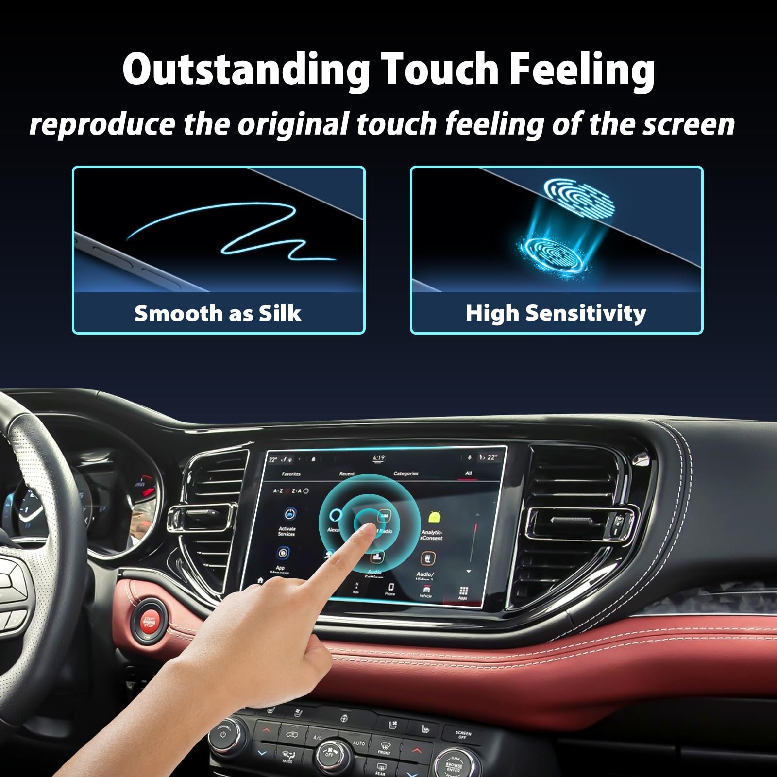 2025 2026 Durango Screen Protector for 2021-2026 Dodge 10.1-inch