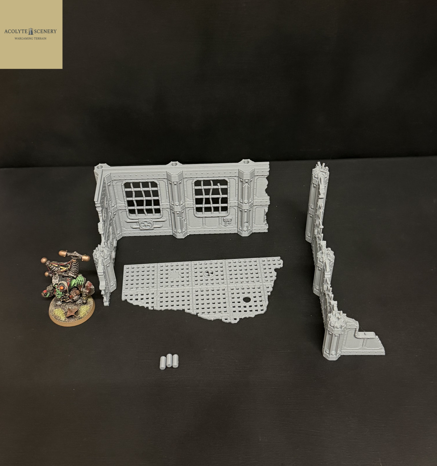Grimdark Terrain 3 Ruin Bundle Easy-Build compatible with Warhammer 40k