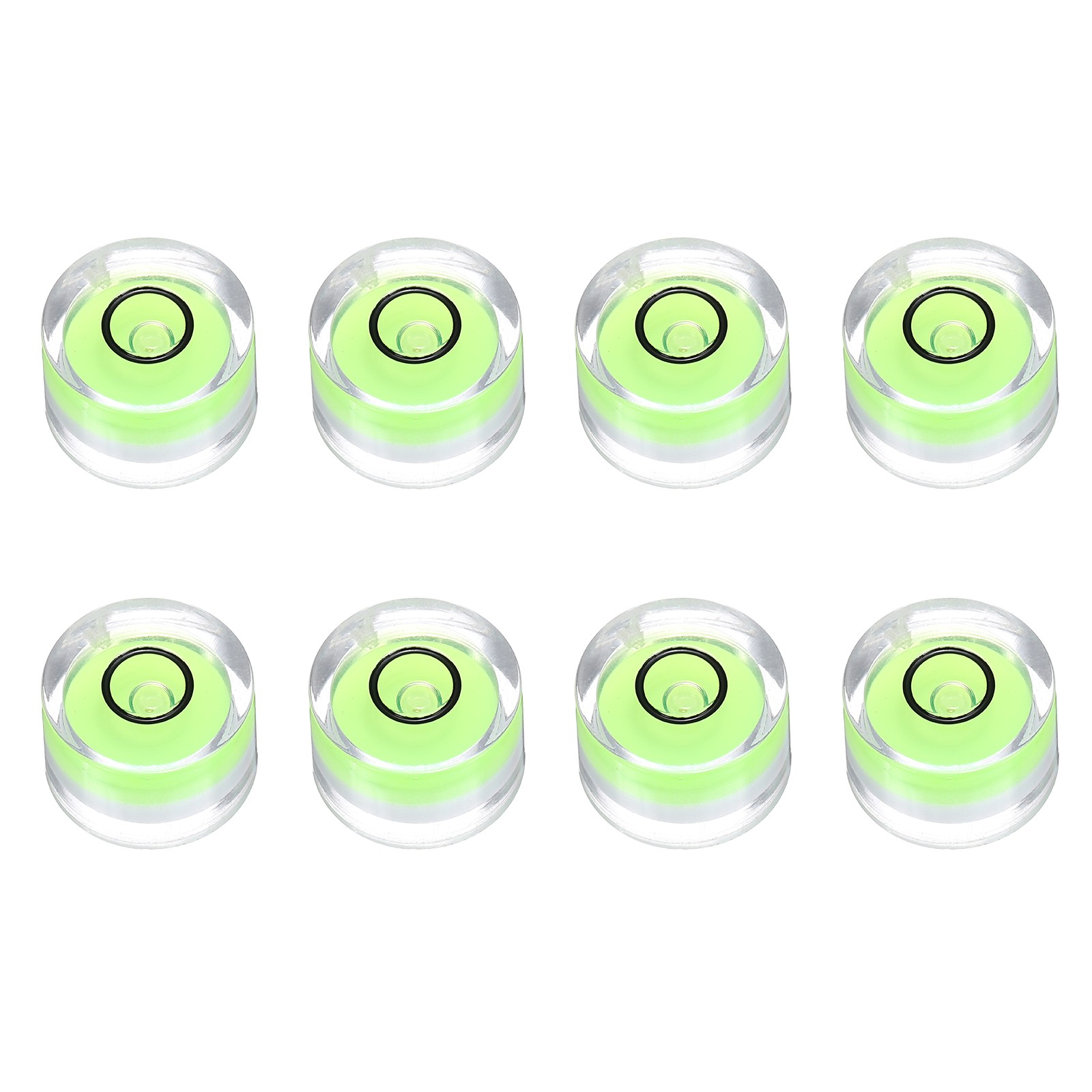 8pcs Circular Bubble Spirit Level 12x7.5mm Bubble Spirit Level Green/Black