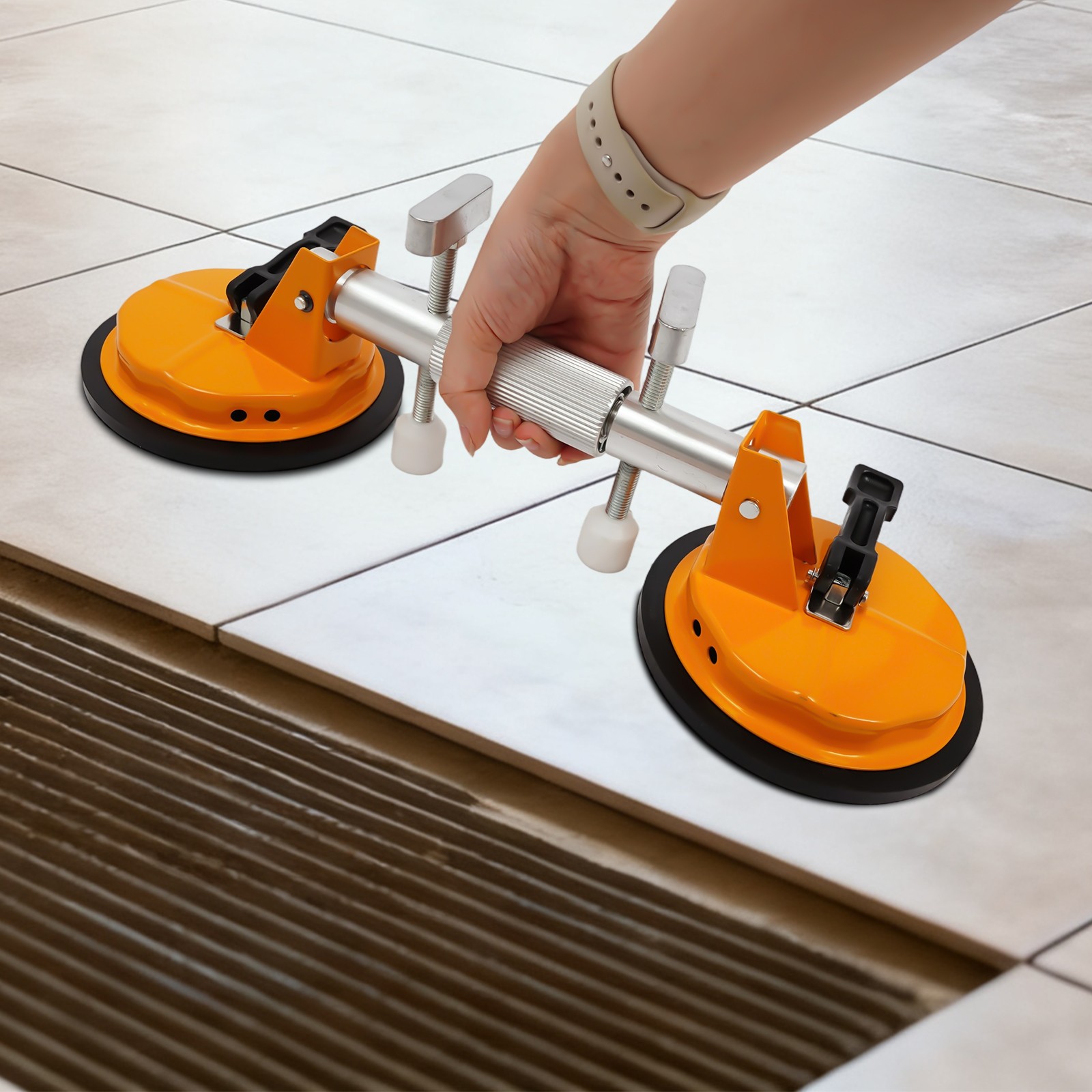 Tile Suction Cup Tool for Countertop Installation, 120KG Suction Power