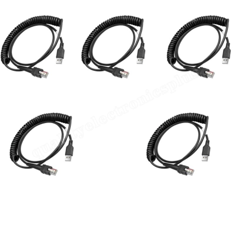5/10PCS CAB-3600-UNC3 3M Coiled Cable For Zebra LI3608-SR LI3678-SR DS3608-ER
