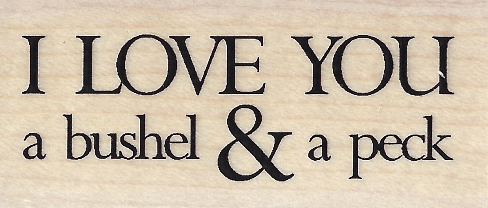 I Love You Saying Wood Mounted Rubber Stamp Impression Obsession B3978 New