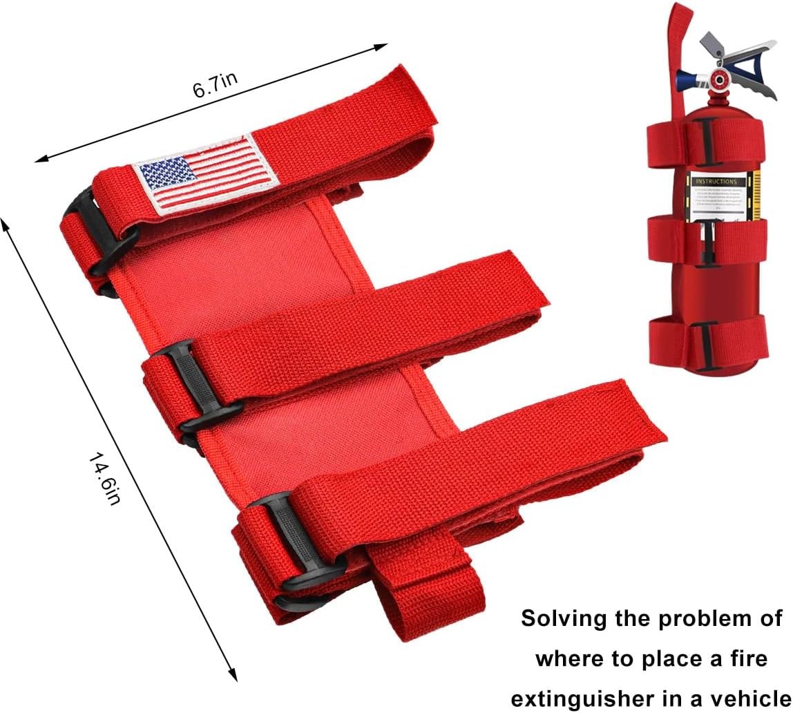 Fire Extinguisher Holder Roll Bar Mount Strap Jeep Wrangler