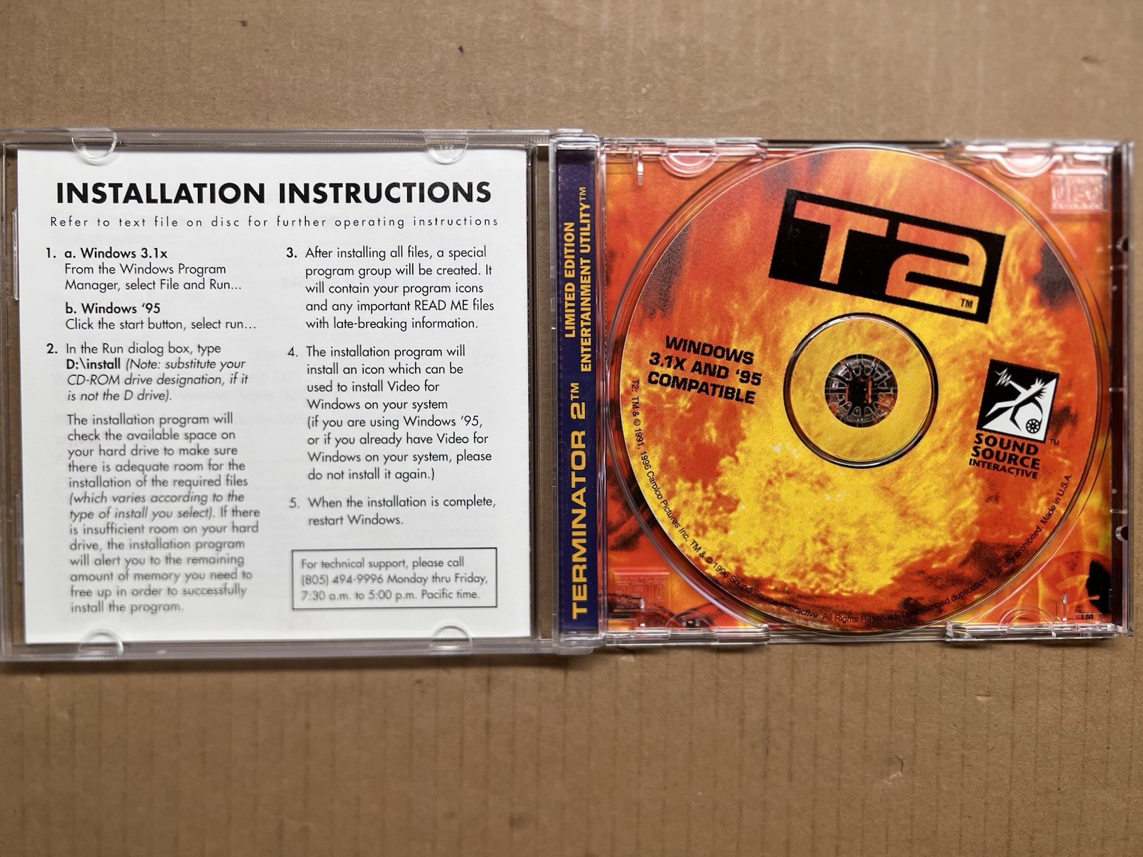 Terminator 2 T2 Limited Edition CD-ROM Entertainment Utility for Windows