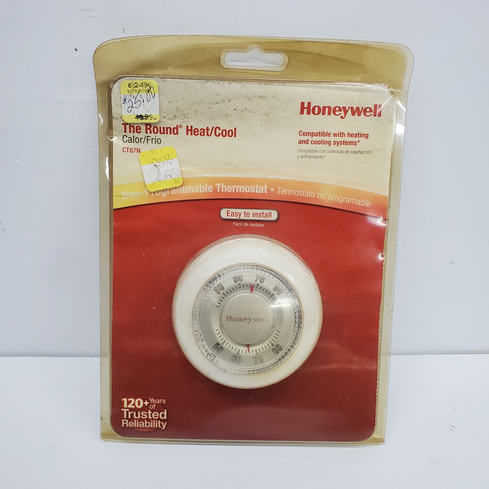 Honeywell Home CT87N The Round Non-Programmable Thermostat Heating & Cooling NIB