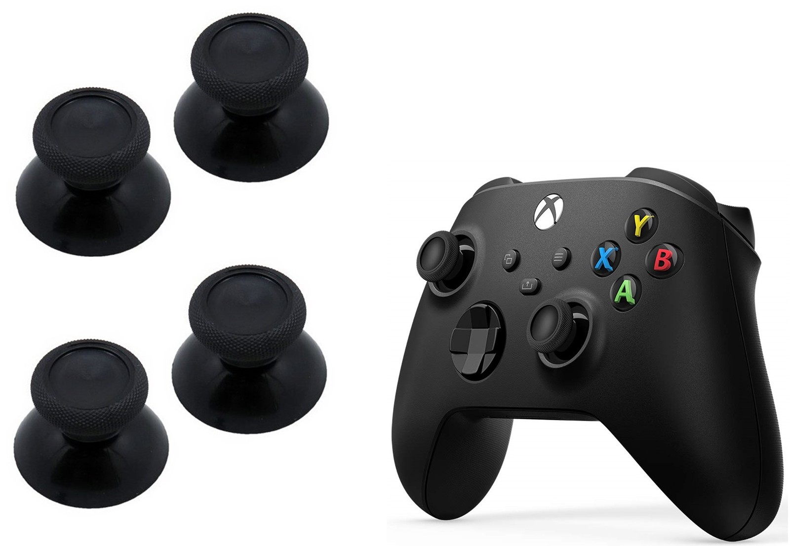 Microsoft Xbox One Series S X 4pc Analog Thumbstick Joystick  Black 1708 1914