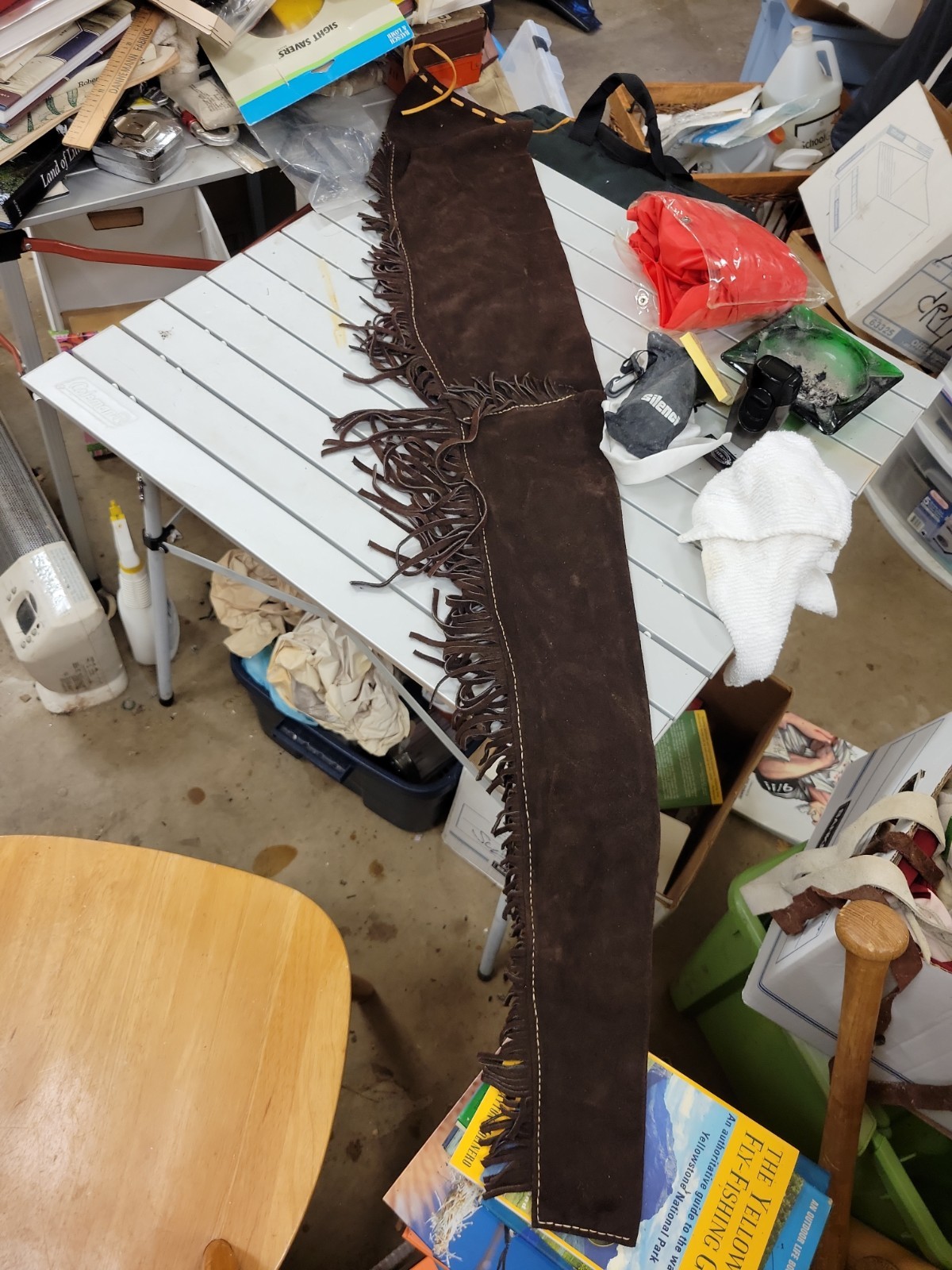 Vtg Suede Leather Rifle Gun Muzzleloader Case Fringe 47 inches