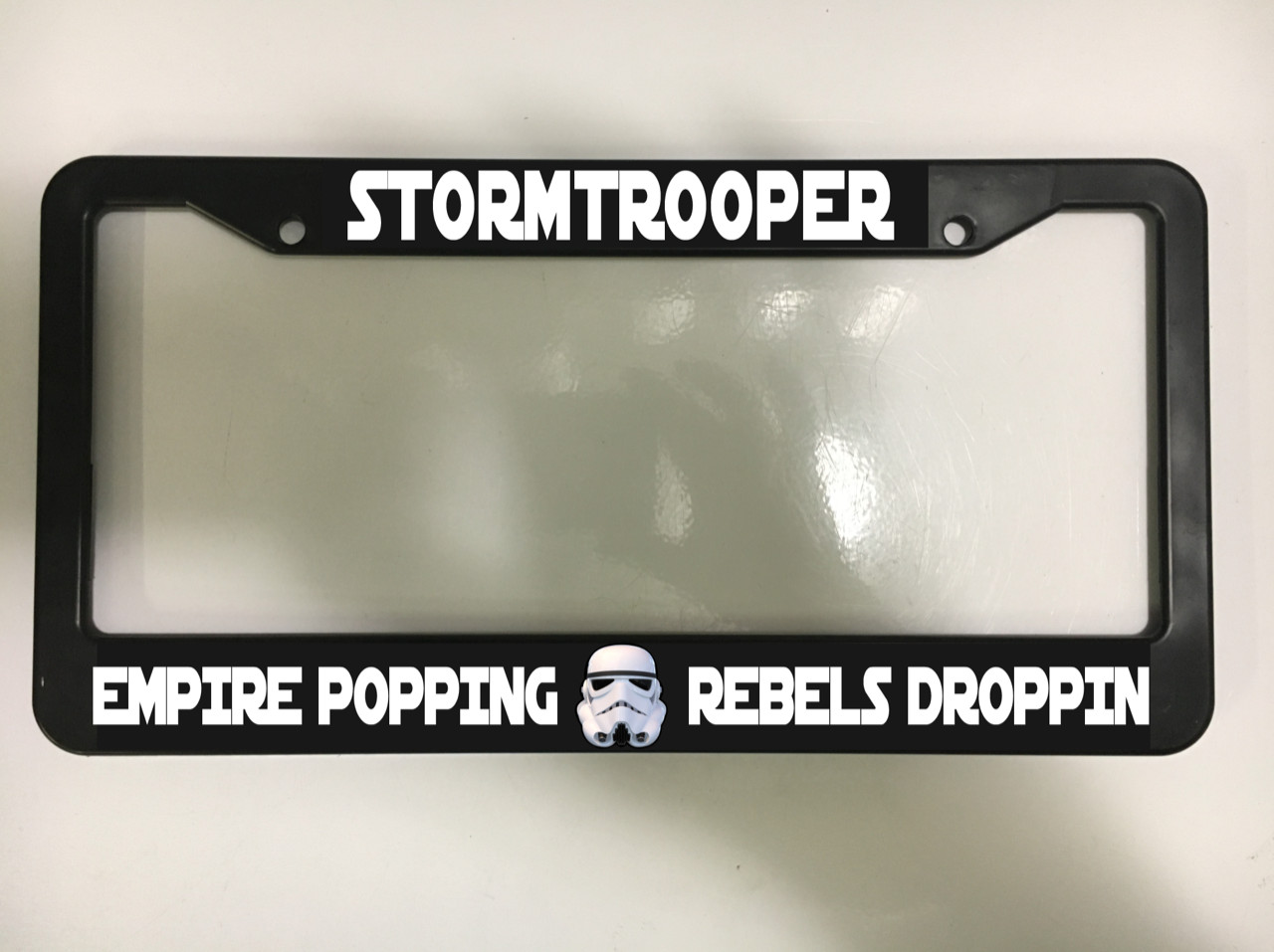 Stormtrooper Empire Poppin Rebels for Star Wars Glossy Black License Plate Frame