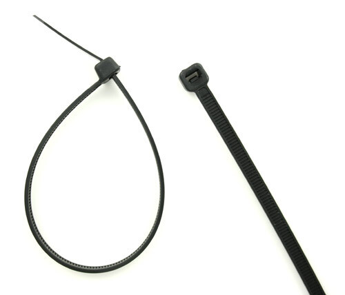 100-Pack 11in Black Nylon Zip Ties, Heavy Duty UV-Resistant Cable Ties, USA