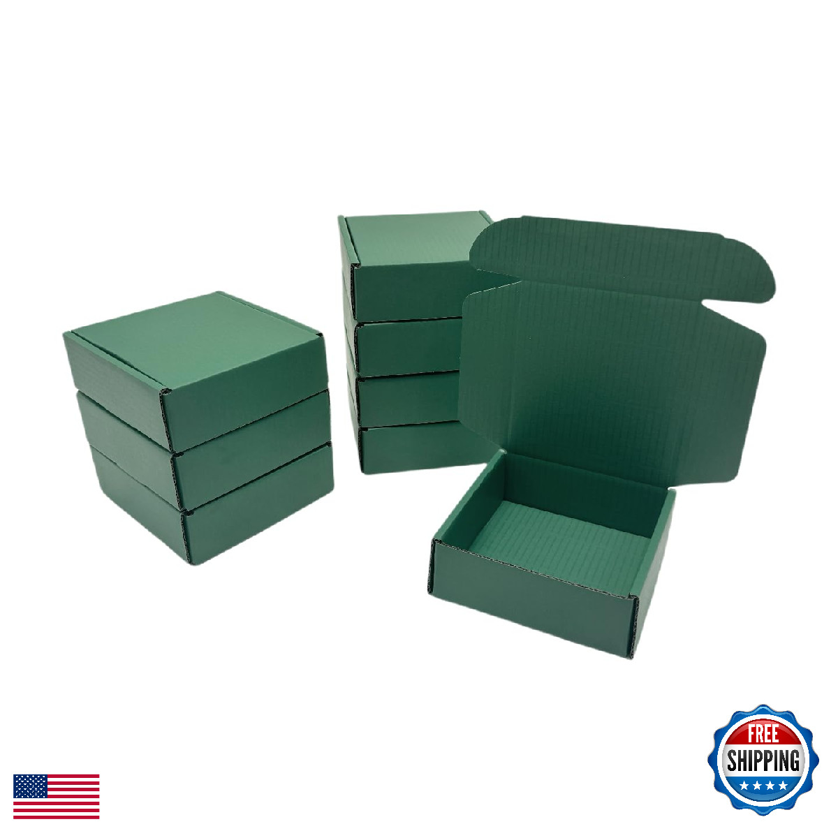 Generic 50 Pack 4.7 X 4.7 X 1.6 Inches Color Boxes Corrugated Cardboard Mailer