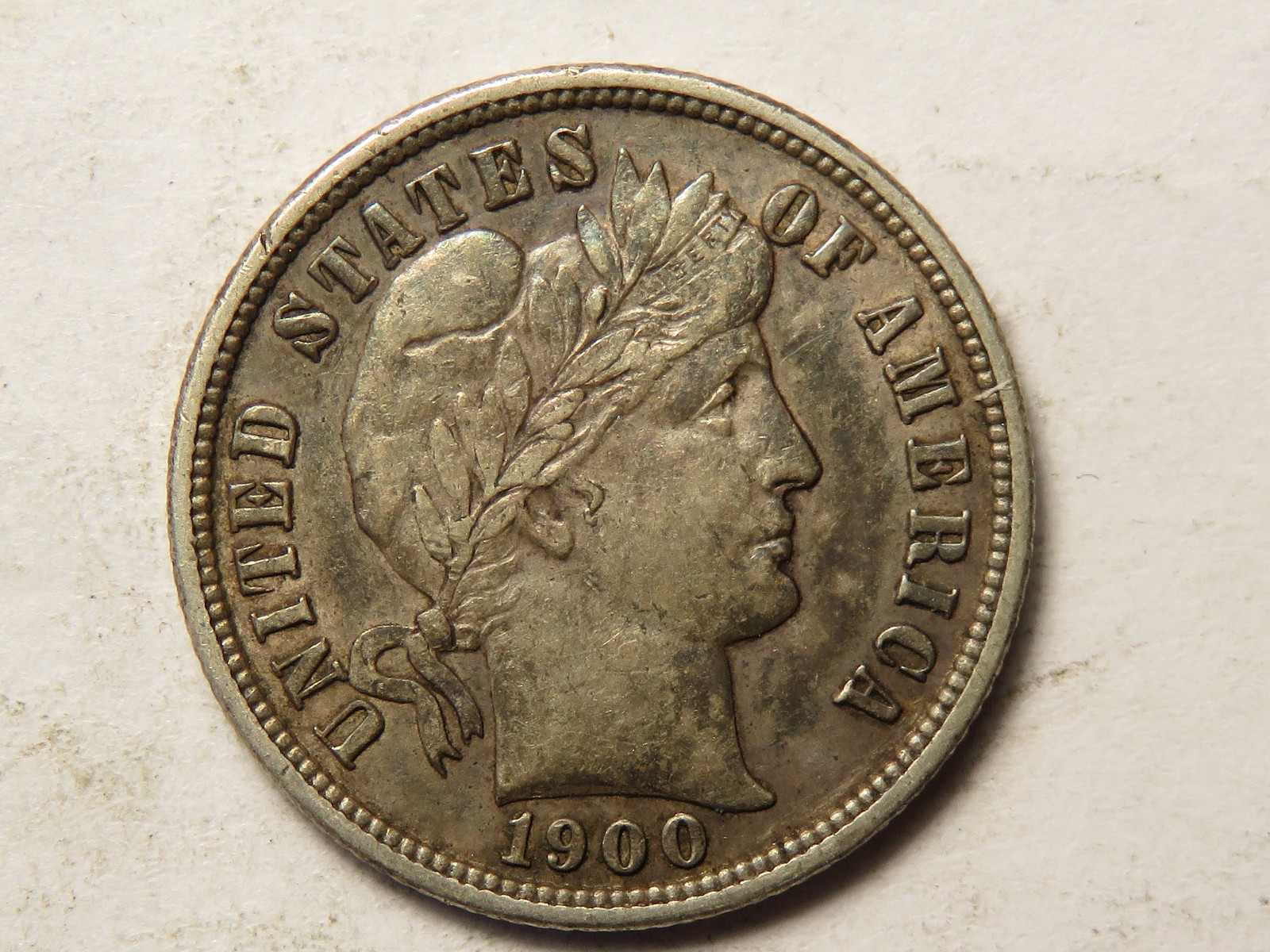 1900-S Barber Dime, AU