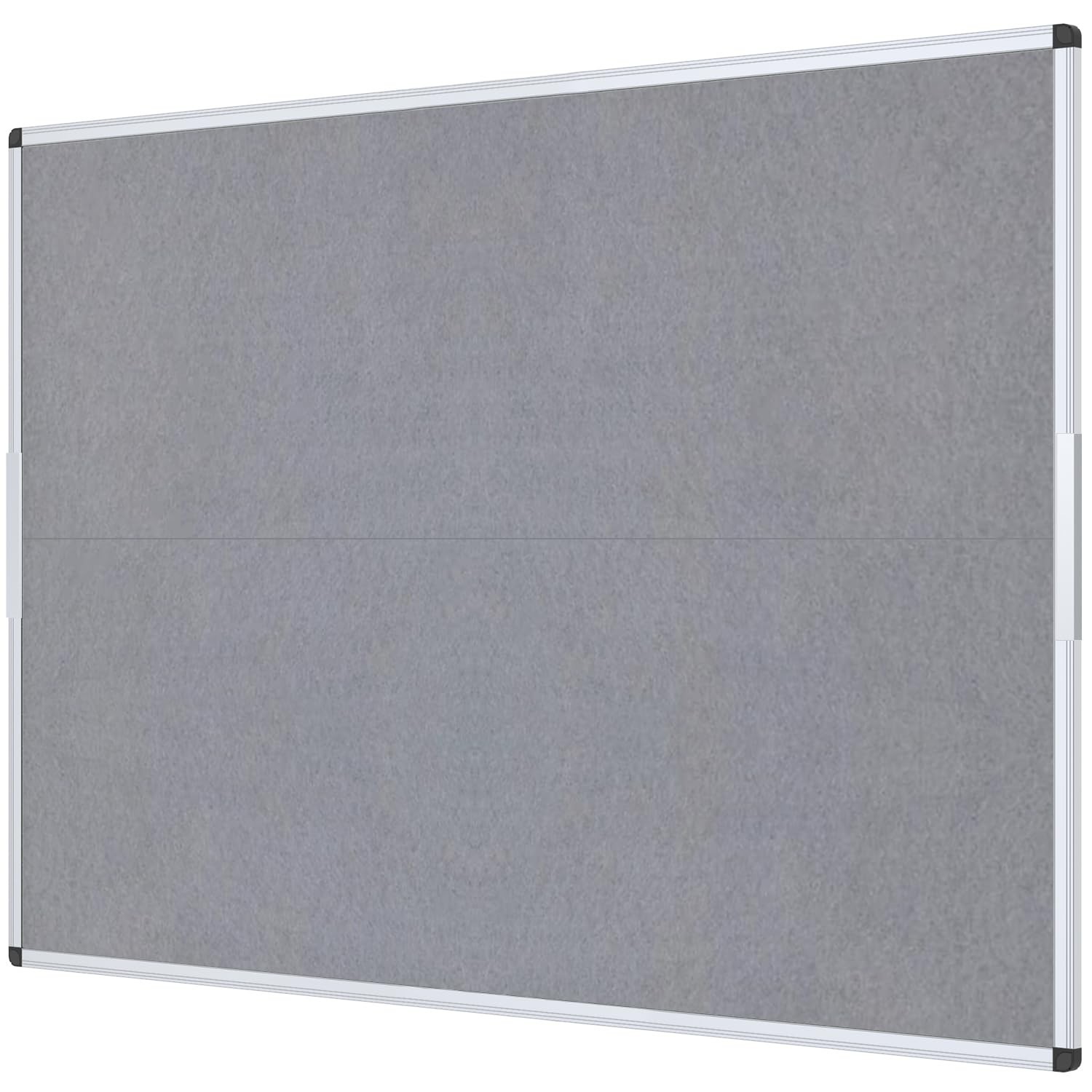 VIZ-PRO Large Fabric Bulletin Board/Foldable Notice Board Felt Gray, 60 X 48 ...