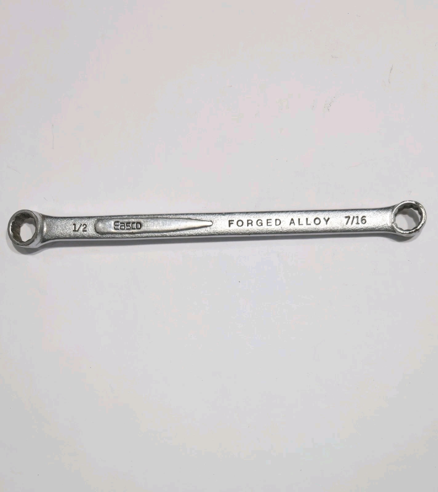 Vintage Easco Double Box End Wrench USA 7/16" x 1/2 Forged Alloy 12 Point 62 116