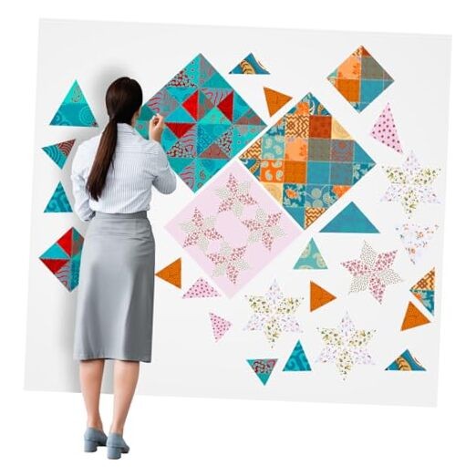 1 Pcs Quilt Design Wall Fabrics 72 in x 60 in 72 x 60 Inches White No Grid