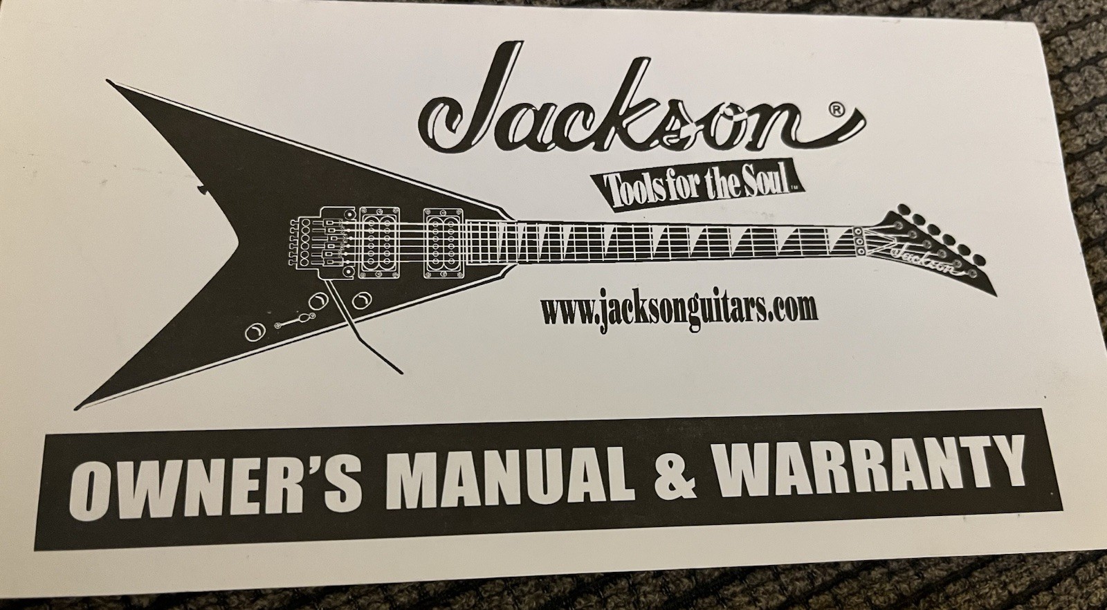 Manual ONLY Jackson Guitar All Models Trifold Year 2002
