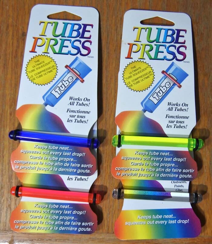 Tube Squeezer Toothpaste Creams Ointments. Made in USA. Blue, Green, Pink, Clear