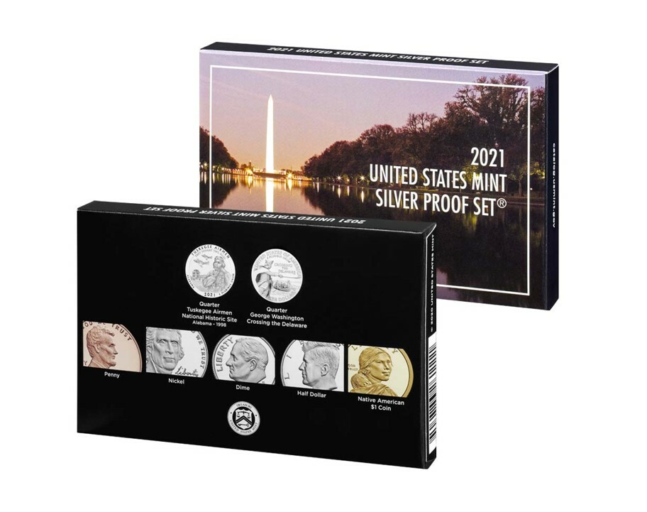 2021 Silver Proof Set Box and COA No Coins Empty Original Packaging