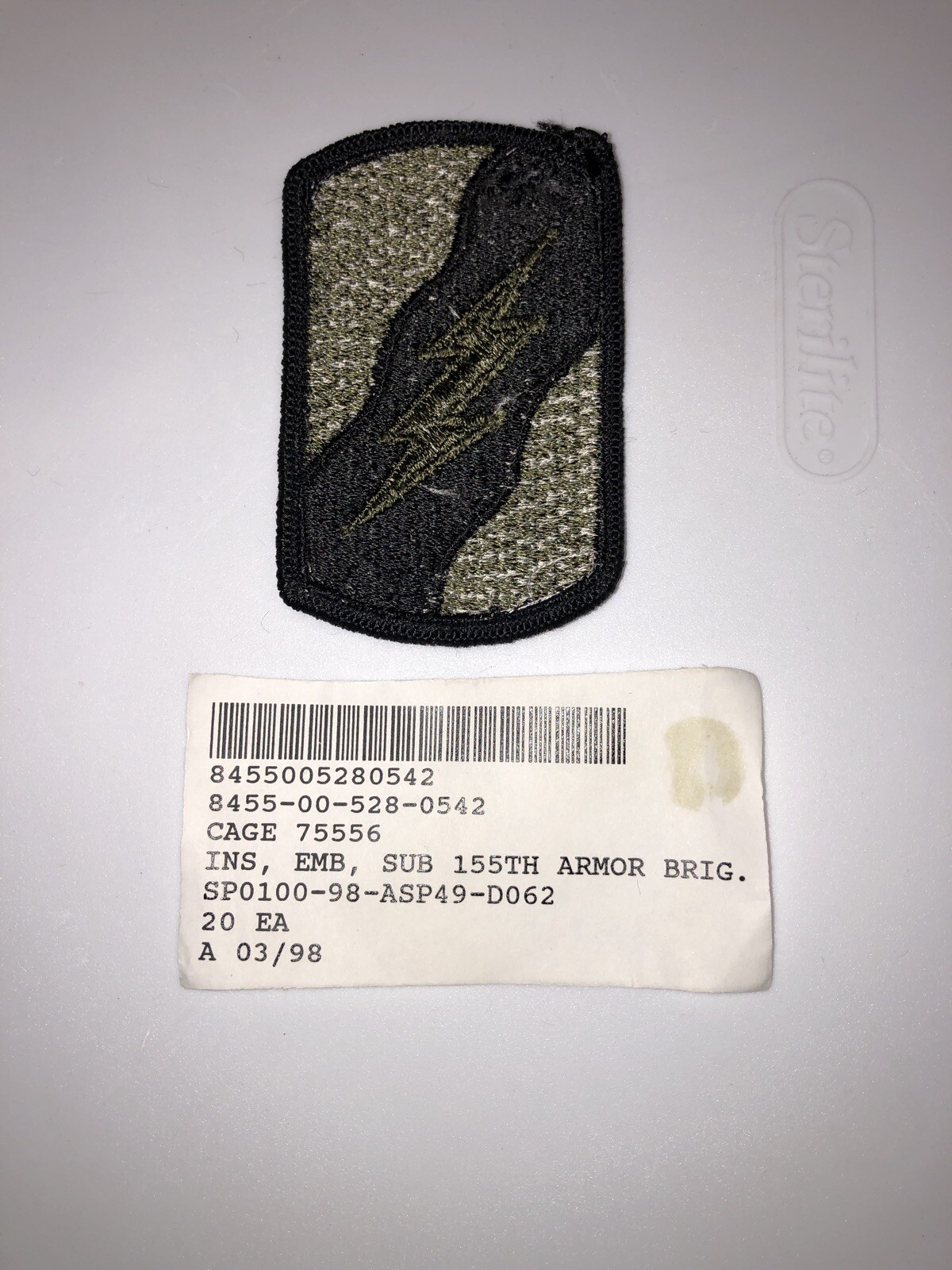 155th Armor Brigade Subdued U.S. Army Shoulder Patch Insignia