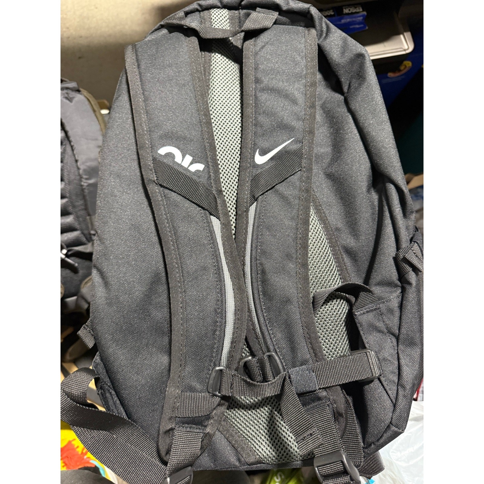 Nike Air Max Backpack DV6245-010 Black Gray Bubble Panel Padded Straps NWT
