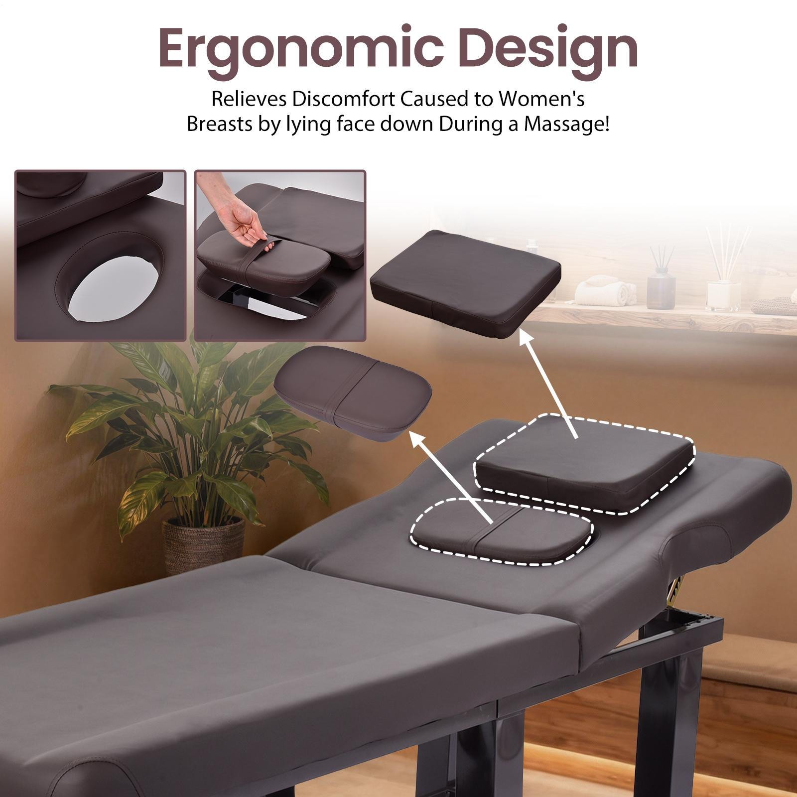 Professional Stationary Massage Table with Headrest