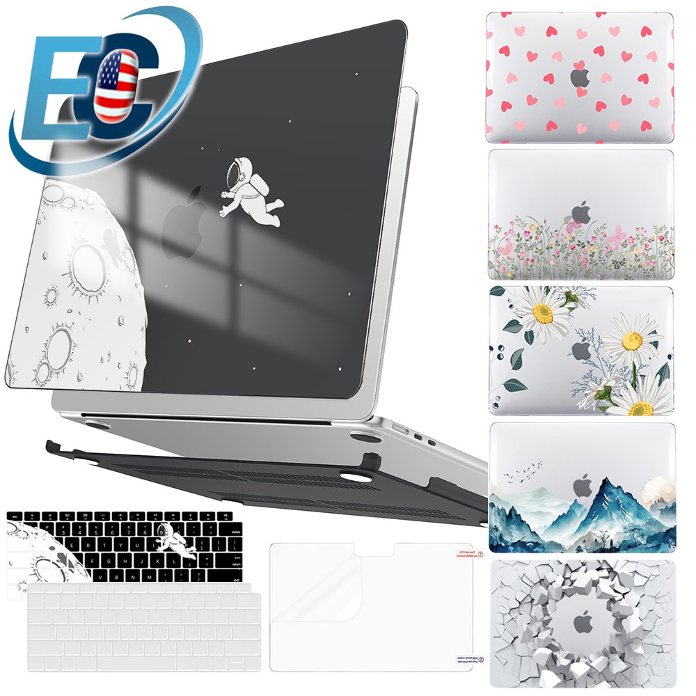 For MacBook Air 13“ M5 M4 M3 M2 Crystal Case + Keyboard Cover + Screen Protector