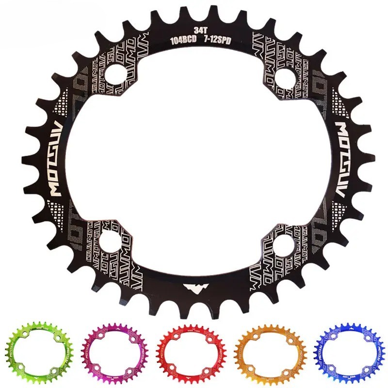 104BCD Chainring 32T/34T/36T/38T Narrow Wide MTB Bike Chainwheel for Crankset