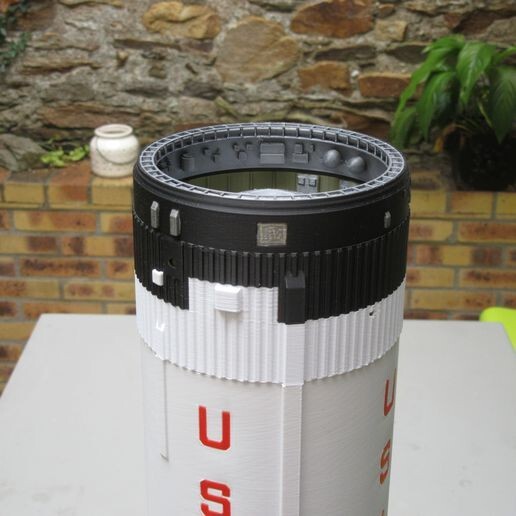 3d printed APOLLO 7 SATURN 1B rocket 1:72