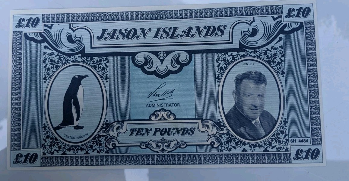 Jason Islands ( Falkland ) £10 POUNDS 1979 Penguin UNC Currency MONEY Bill NOTE