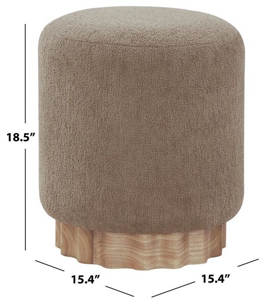 Safavieh NIKOLAS ROUND BOUCLE OTTOMAN, Reduced Price 2172751554 SFV4862B