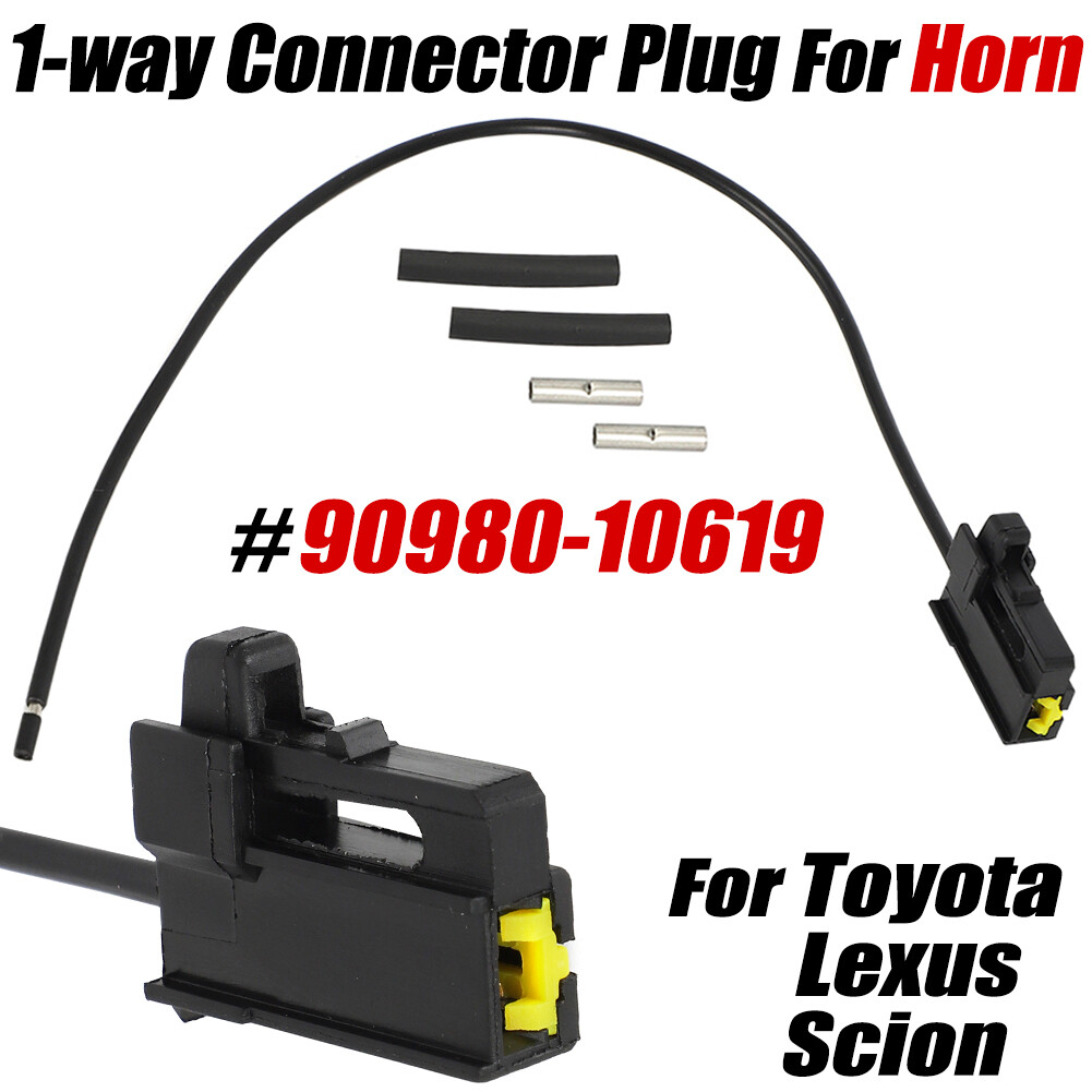1-way Connector Plug Harness Pigtail For Horn Toyota & Lexus & Scion 90980-10619