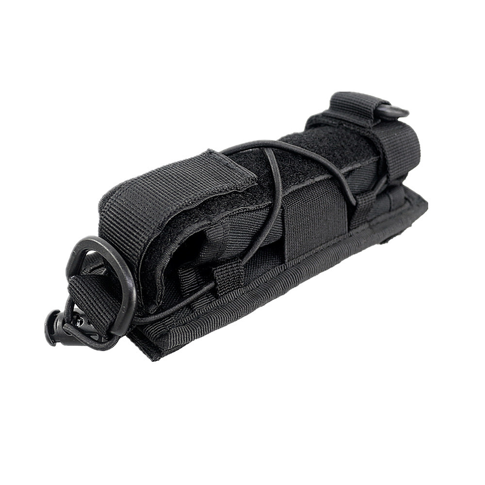 US Tactical MOLLE Open Top Flashlight Holster for Vertical & Horizontal Carrying