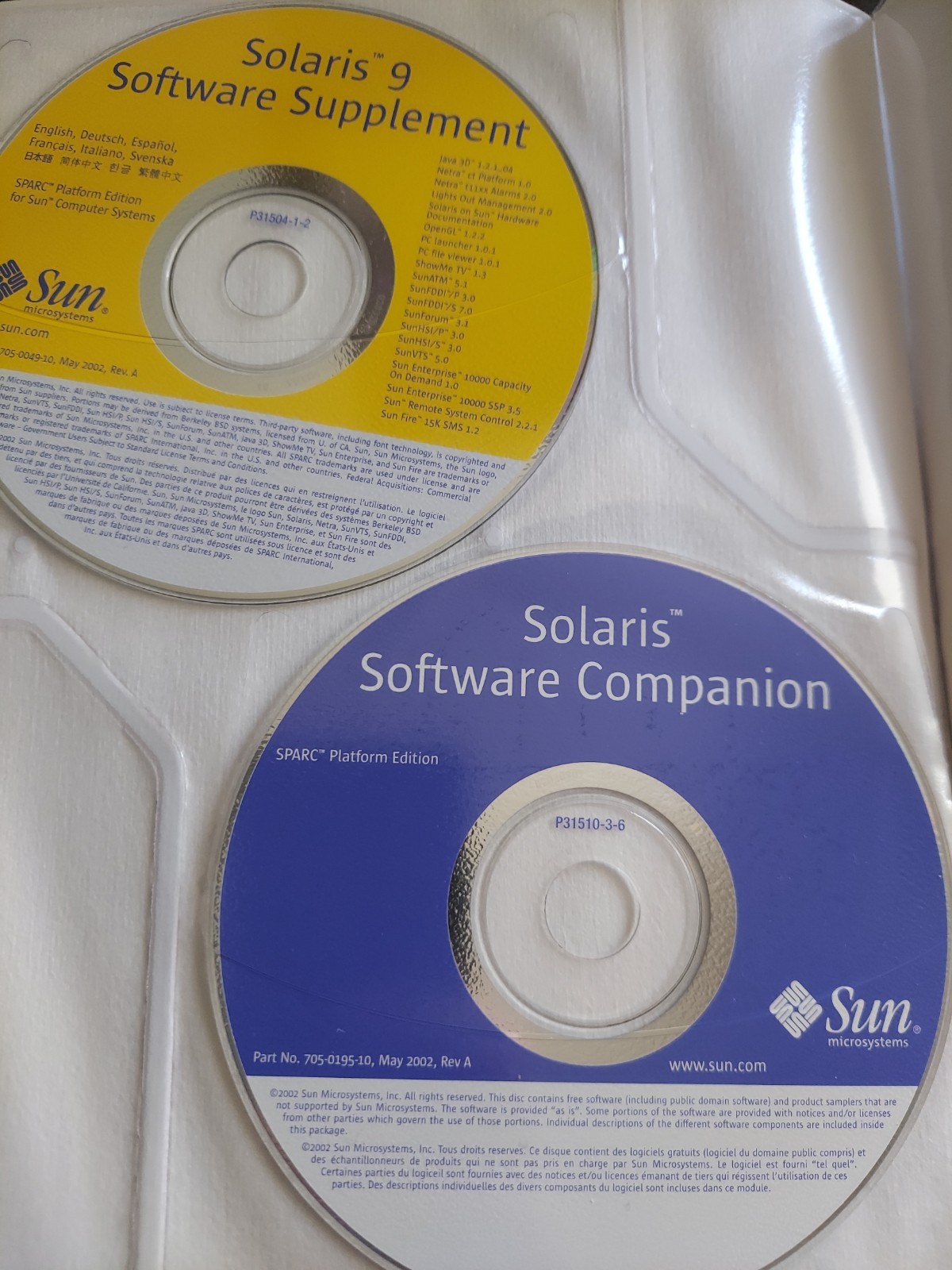 Sun Microsystems Solaris 9 Operating System Environment OS Install SPARC DVD CD
