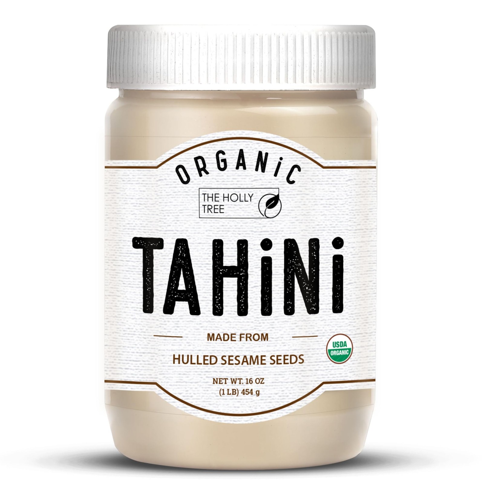 Organic Tahini Paste 16 oz (1lb) - Smooth Tahini Organic from Hulled Sesame S...