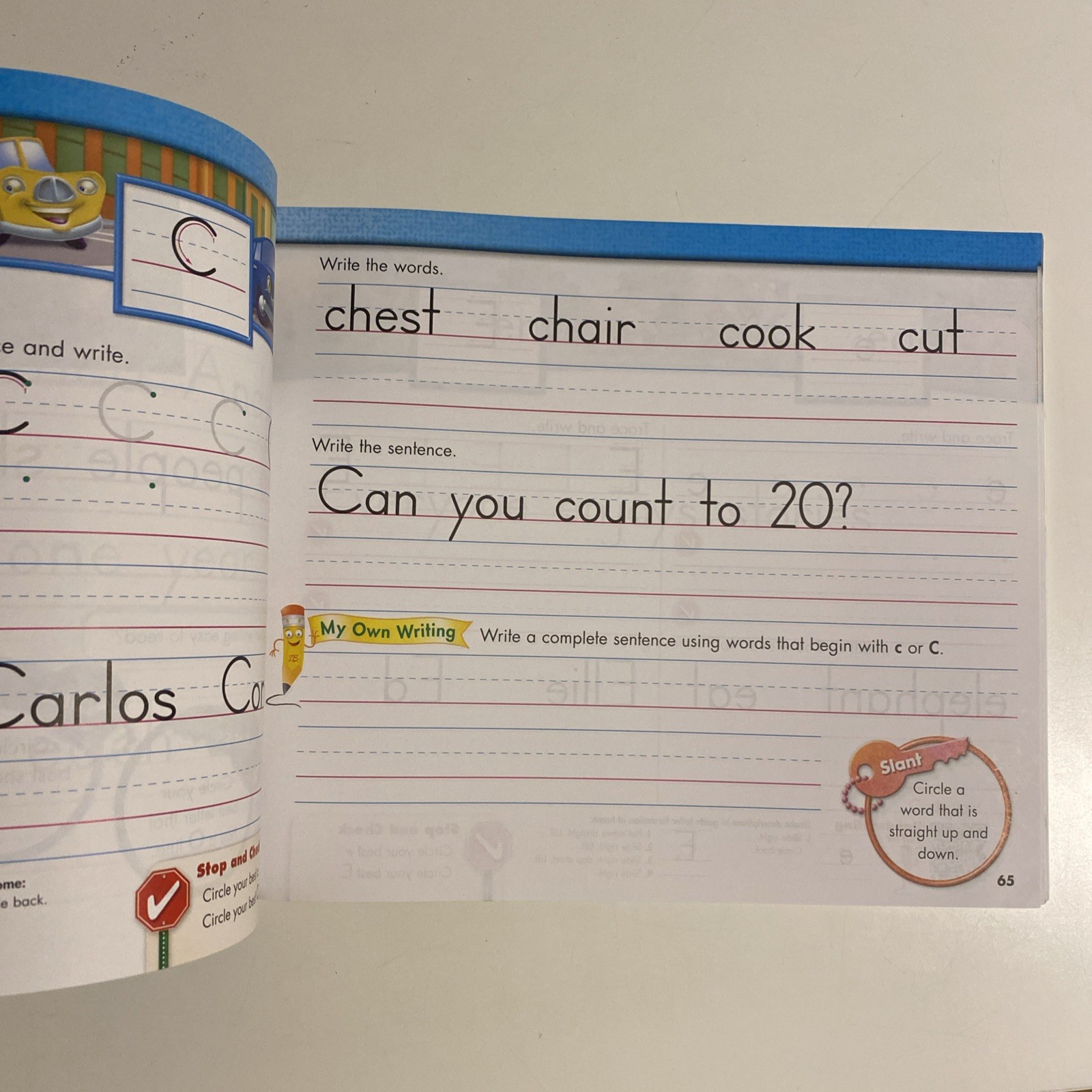 Zaner Bloser Fly 2016 Handwriting Grade 1 Student Workbook No Writing